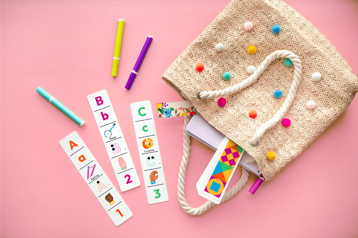 Inclusive ABC Cards in a bag with art supplies